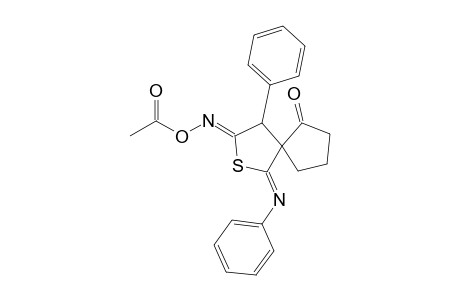 5'-(Acetoxyimino)-4'-phenyl-2'-(phenylimino)-1-oxo-2',3',4',5'-tetrahydro-spiro[cyclopentane-2,3'-thiophene]