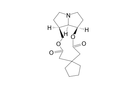 Spiro[cyclopentane-1,4'-[4H][1,6]dioxacycloundecino[2,3,4-gh]pyrrolizine]-2',6'(3'H,5H)-dione, octahydro-, [8'aS-(8'aR*,13'aS*,13'bS*)]-