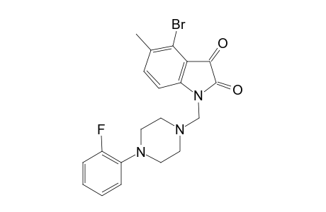 4-Bromanyl-1-[[4-(2-fluorophenyl)piperazin-1-yl]methyl]-5-methyl-indole-2,3-dione