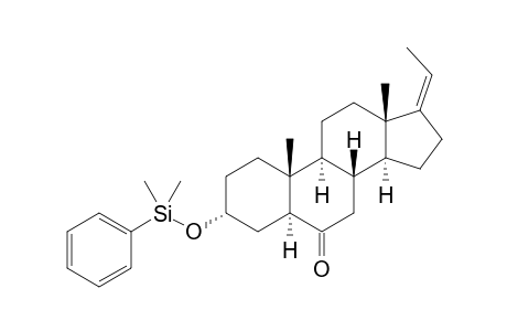3.alpha.-(Dimethylphenylsiloxy)-17-(Z)-ethylidene-5.alpha.-androstan-6-one