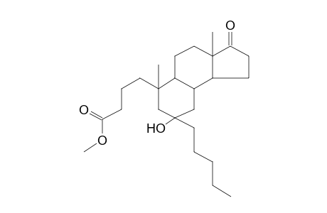 Methyl 4-(8-hydroxy-3a,6-dimethyl-3-oxo-8-pentyldodecahydro-1H-cyclopenta[a]naphthalen-6-yl)butanoate