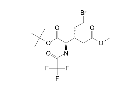 1-TERT.-BUTYL-5-METHYL-3-(2'-BROMOETHYL)-2-TRIFLUORACETYL-AMINOPENTANE-1,5-DICARBOXYLATE