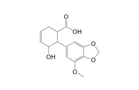 5-Hydroxy-6-(7-methoxybenzo[1,3]dioxol-5-yl)cyclohex-3-encarboxylic acid