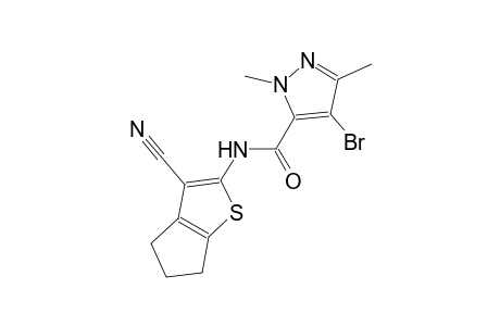 4-bromo-N-(3-cyano-5,6-dihydro-4H-cyclopenta[b]thien-2-yl)-1,3-dimethyl-1H-pyrazole-5-carboxamide