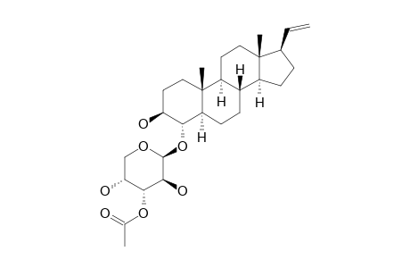 4-ALPHA-O-(3'-O-ACETYL)-BETA-D-ARABINOPYRANOSYLOXY-3-BETA-HYDROXY-5-ALPHA-PREGN-20-ENE