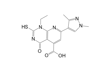 pyrido[2,3-d]pyrimidine-5-carboxylic acid, 7-(1,3-dimethyl-1H-pyrazol-4-yl)-1-ethyl-1,4-dihydro-2-mercapto-4-oxo-