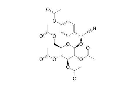 Benzeneacetonitrile, 4-(acetyloxy)-.alpha.-[(2,3,4,6-tetra-O-acetyl-.beta.-D-glucopyranosy l)oxy]-, (S)-