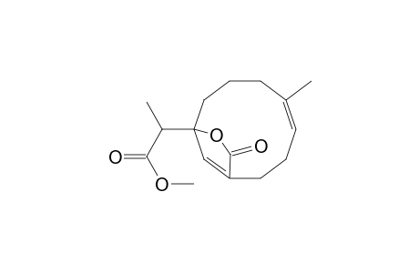 1-(1-Methoxycarbonyl-ethyl)-5-methyl-11-oxa-bicyclo[7.2.1]dodecan-5,9(12)-dien-10-one