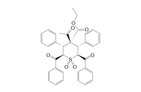 4-ACETYL-2,6-DIBENZOYL-3,5-DIPHENYL-4-ETHOXYCARBONYLTHIANE-1,1-DIOXIDE;MAJOR_ISOMER