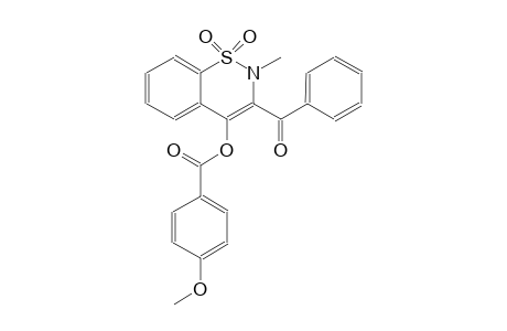 3-benzoyl-2-methyl-1,1-dioxido-2H-1,2-benzothiazin-4-yl 4-methoxybenzoate