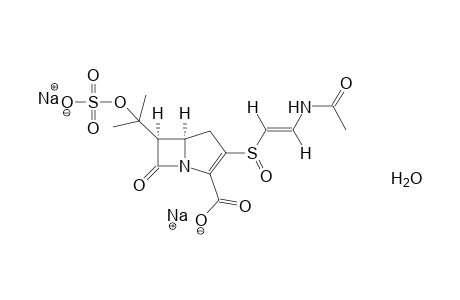 cis-5,6-3-[(trans-2-acetamidovinyl)sulfinyl]-6-(1-hydroxy-1-methylethyl)-7-oxo-1-azabicyclo[3,2,o]hept-2-ene-2-carboxylic acid, monosodium salt, hydrogen sulfate, sodium salt, hydrate
