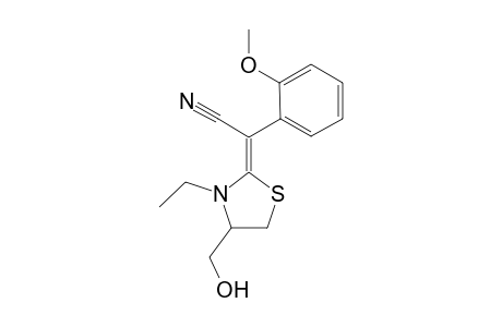 2-(1-Cyano-1-(2-methoxyphenyl))methylene-4-hydroxymethyl-3-ethylthiazolidine
