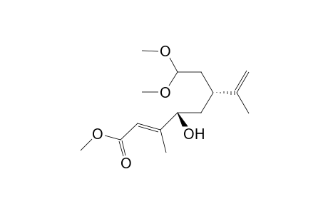 (2E,4S,6R)-6-(2,2-dimethoxyethyl)-4-hydroxy-3,7-dimethyl-octa-2,7-dienoic acid methyl ester