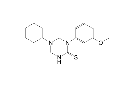 5-cyclohexyl-1-(3-methoxyphenyl)tetrahydro-1,3,5-triazine-2(1H)-thione