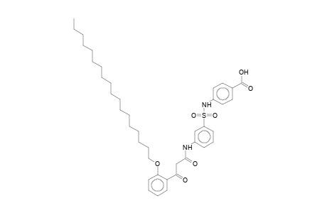 4-(([3-((3-[2-(Octadecyloxy)phenyl]-3-oxopropanoyl)amino)phenyl]sulfonyl)amino)benzoic acid