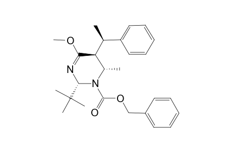 (2R,4S,5S)-2-tert-butyl-6-methoxy-4-methyl-5-[(1R)-1-phenylethyl]-4,5-dihydro-2H-pyrimidine-3-carboxylic acid (phenylmethyl) ester