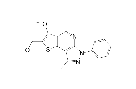 2-HYDROXYMETHYL-3-METHOXY-6-PHENYL-8-METHYL-PYRAZOLO-[3,4-B]-THIENO-[2,3-D]-PYRIDINE