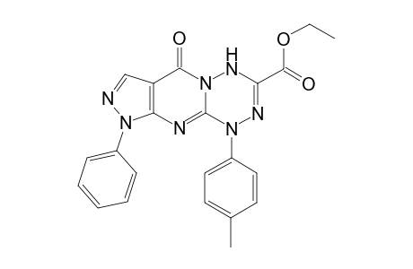 3-Ethoxycarbonyl-1-(p-tolyl)-9-phenyl-1,4-dihydropyrazolo[3,4-d]pyrimido[1,2-b][1,2,4,5]tetrazin-6-one