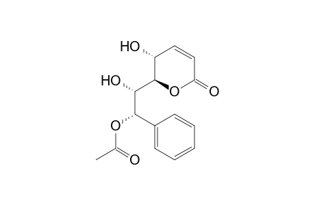 2H-Pyran-2-one, 6-[2-(acetyloxy)-1-hydroxy-2-phenylethyl]-5,6-dihydro-5-hydroxy-, [5.alpha.,6.alpha.(1S*,2S*)]-(+)-