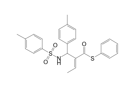 (E)-2-[(4-Methylphenyl)(toluene-4-sulfonylamino)methyl]but-2-enethioic acid S-phenyl ester