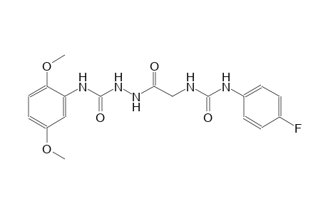 N-(2,5-dimethoxyphenyl)-2-({[(4-fluoroanilino)carbonyl]amino}acetyl)hydrazinecarboxamide