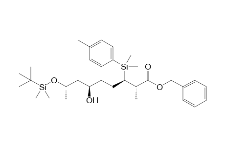 Benzyl (2S,3R,6R,8S)-8-tert-Butyldimethylsilyloxy-3-[dimethyl(4-methylphenyl)silyl]-6-hydroxy-2-methylnonanoate