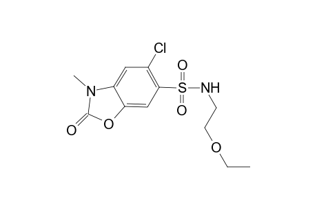 1,3-Benzoxazole-6-sulfonamide, 5-chloro-N-(2-ethoxyethyl)-2,3-dihydro-3-methyl-2-oxo-