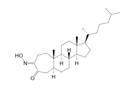 A-homo-5.alpha.-cholestane-3,4-dione 3-oxime