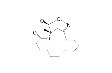 (+/-)-1-METHYL-17-HYDROXY-2,16-DIOXA-15-AZABICYCLO-[12.3.1]-OCTADEC-14-EN-3-ONE