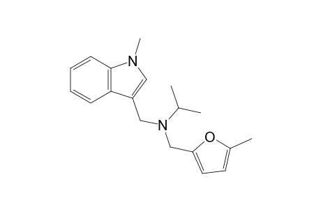 N-Isopropyl-N-(5-methylfurfuryl)-1-methyl-3-indolylmethylamine