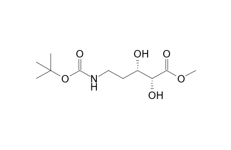Methyl (2R,3S)-5-[(tert-butoxycarbonyl)amino]-2,3-dihydroxypentanoate
