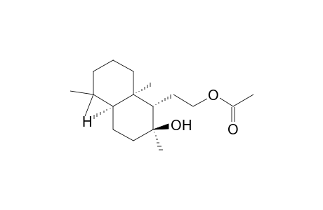 1-Naphthaleneethanol, decahydro-2-hydroxy-2,5,5,8a-tetramethyl-, .alpha.-acetate, (1.alpha.,2.alpha.,4a.alpha.,8a.alpha.)-(.+-.)-
