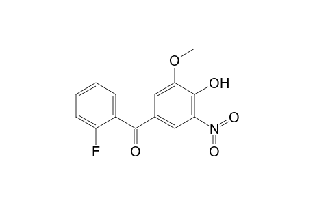 (2-fluorophenyl)-(3-methoxy-5-nitro-4-oxidanyl-phenyl)methanone