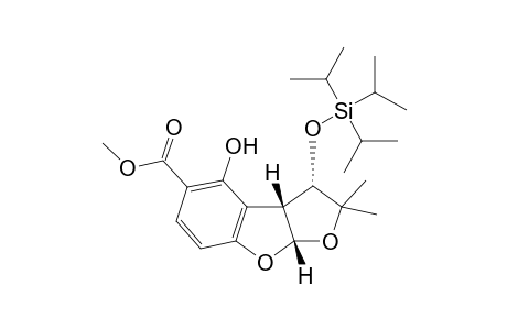 (3S,3aR,8aS)-4-Hydroxy-2,2-dimethyl-3-triisopropylsilanyloxy-2,3,3a,8a-tetrahydro-benzo[b]furo[3,2-d]furan-5-carboxylic acid methyl ester