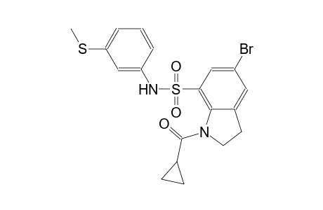 1H-indole-7-sulfonamide, 5-bromo-1-(cyclopropylcarbonyl)-2,3-dihydro-N-[3-(methylthio)phenyl]-