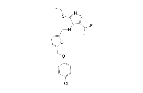 N-((E)-{5-[(4-chlorophenoxy)methyl]-2-furyl}methylidene)-3-(difluoromethyl)-5-(ethylsulfanyl)-4H-1,2,4-triazol-4-amine