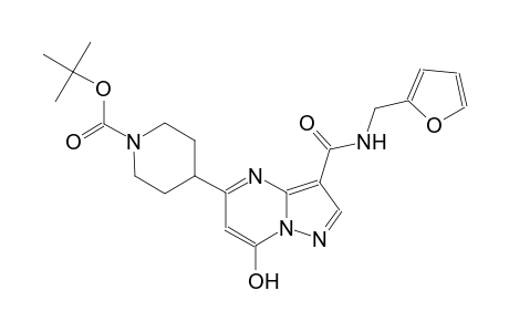 1-piperidinecarboxylic acid, 4-[3-[[(2-furanylmethyl)amino]carbonyl]-7-hydroxypyrazolo[1,5-a]pyrimidin-5-yl]-, 1,1-