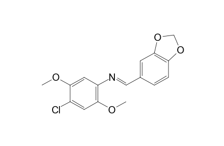 4-chloro-2,5-dimethoxy-N-[3,4-(methylenedioxy)benzylidene)benzylidene]aniline