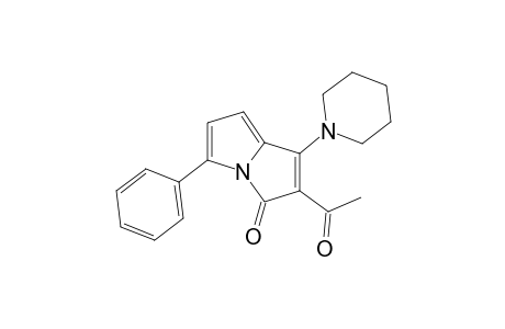 2-Acetyl-5-phenyl-1-(1-piperidinyl)-3-pyrrolizinone