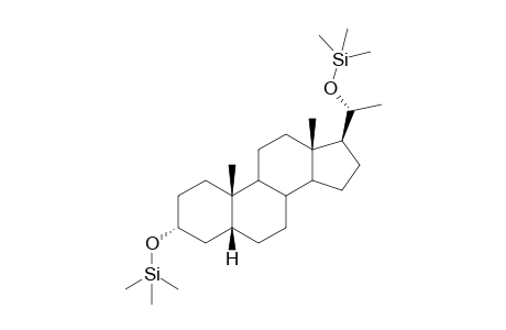 5.beta.-Pregnane-3.alpha.,20.alpha.-diol, O,O'-bis-TMS