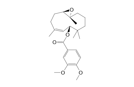 4,7,7,11-Tetramethyl-6-[(veratriloyl)oxy]-1,11-(epoxy)-cycloundeca-1(11),4-diene