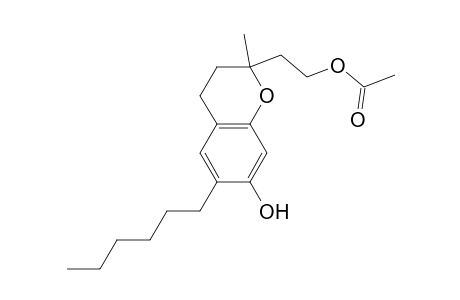2-(2-Acetoxyethyl)-6-hexyl-7-hydroxy-2-methyl-3,4-dihydro-2h-1-benzopyran