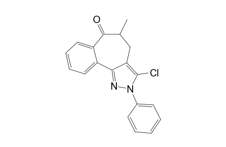 3-CHLORO-4,5,6-TRIHYDRO-5-METHYL-2-PHENYL-BENZO-[6,7]-CYCLOHEPTA-[1,2-C]-PYRAZOL-6-ONE