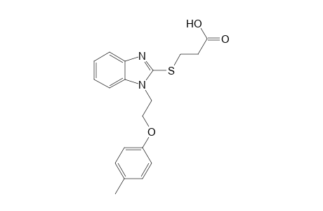 3-({1-[2-(4-methylphenoxy)ethyl]-1H-benzimidazol-2-yl}sulfanyl)propanoic acid