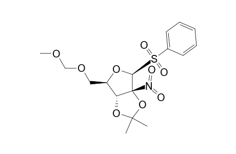 .beta.-D-Ribofuranose, 1-deoxy-5-O-(methoxymethyl)-2,3-O-(1-methylethylidene)-1-C-nitro-1-(phenylsulfonyl)-