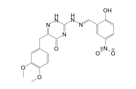 2-hydroxy-5-nitrobenzaldehyde [6-(3,4-dimethoxybenzyl)-5-oxo-2,5-dihydro-1,2,4-triazin-3-yl]hydrazone