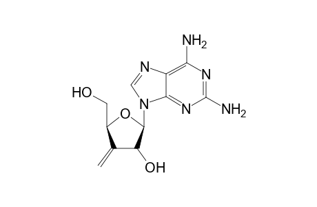 2,6-Diamino-9-(3-deoxy-3-methylene-.beta.,D-erythro-pentofuranosyl)purine