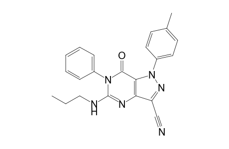 3-Cyano-6-phenyl-5-propylamino-1-p-tolyl-1H-pyrazolo[4,3-d]pyrimidin-7(6H)-one