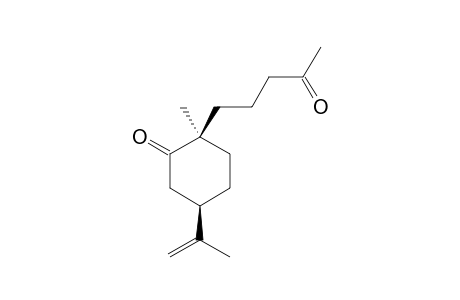 2-BETA-(5-OXOPENTYL)-2-BETA-METHYL-5-BETA-ISOPROPENYLCYCLOHEXANONE