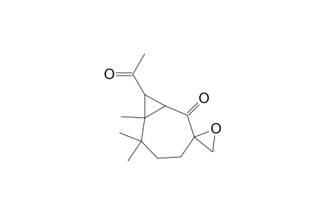 8-Acetyl-6,6,7-trimethyl-2-spiro[bicyclo[5.1.0]octane-3,2'-oxirane]one